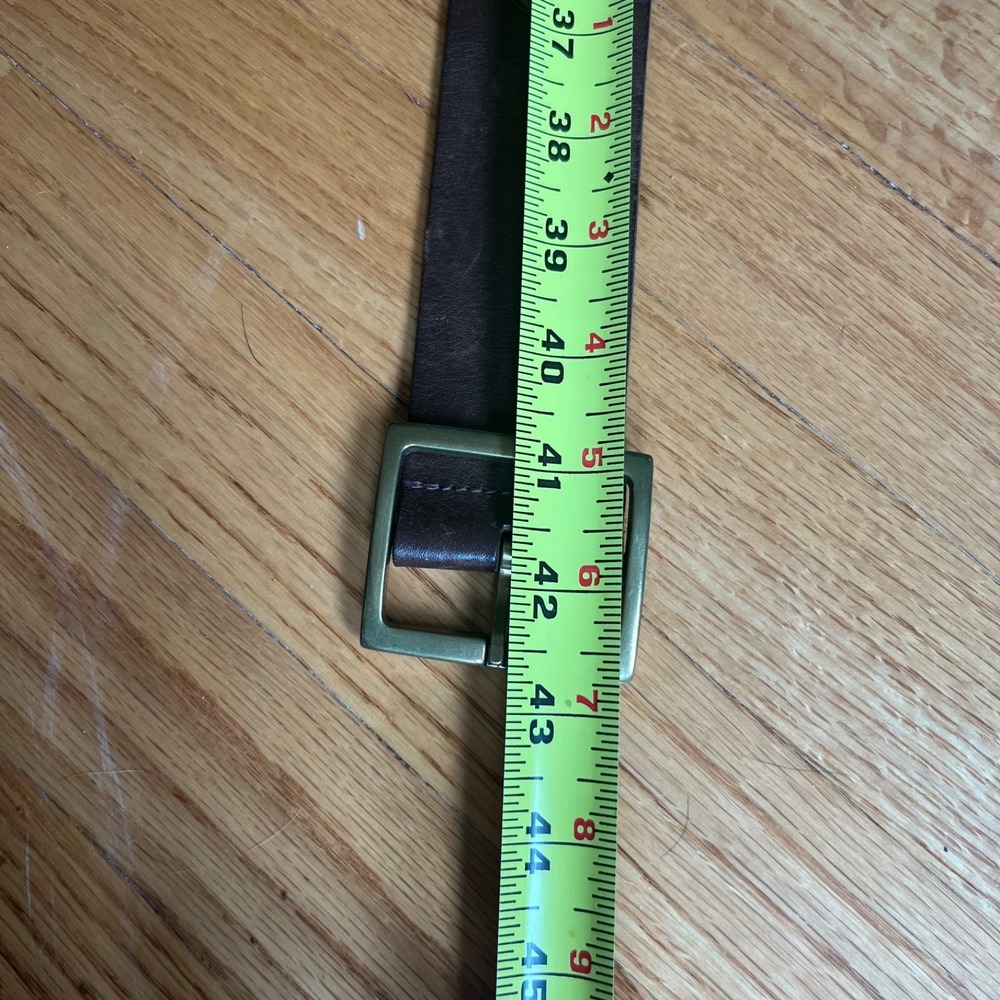 Banana Republic Brown Leather Belt L Brass Grommet Wide Boho Y2K Indie Sleaze - Picture 4 of 7